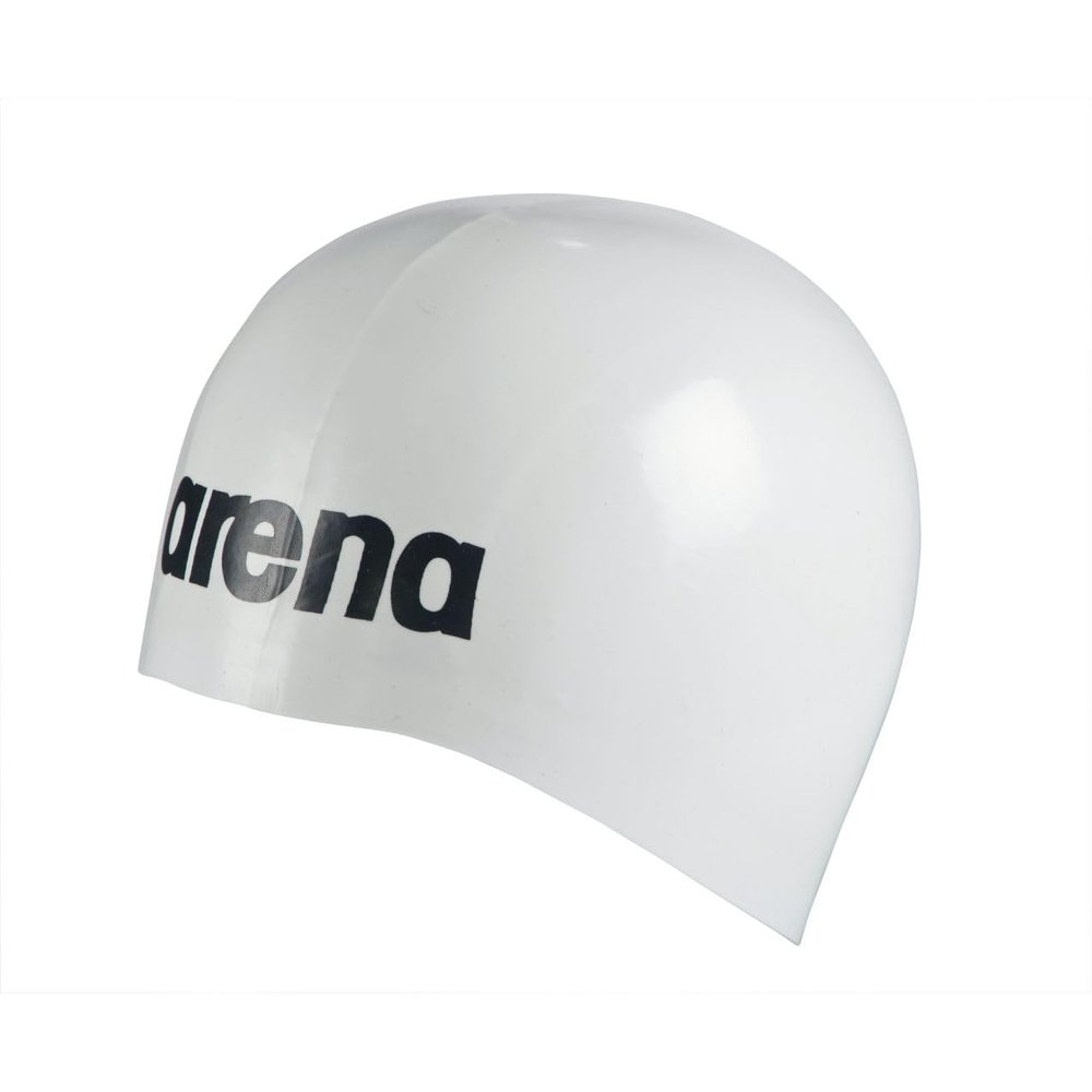 Arena Unisex Adult Pro II Molded Swim Cap for Training and Racing, 100% Silicone, One Size, White