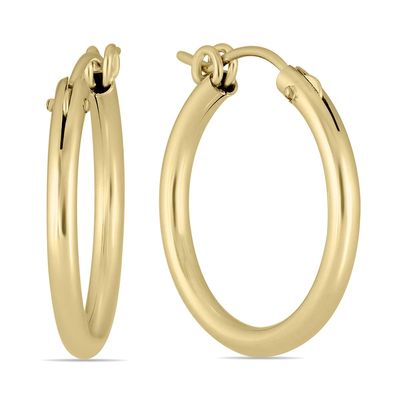 14K Yellow Gold Filled Hoop Earrings (22mm) - Size: