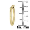 14K Yellow Gold Filled Hoop Earrings (22mm) - Size: view 2