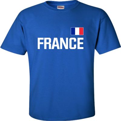 Go All Out XX-Large Royal Blue Adult France Football Soccer Jersey Style T-Shirt