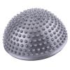 Dioche PVC Inflatable Half Yoga Balls, Massage Point Exercises Trainer Fitness (Silver)