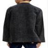 RaanPahMuang Mixed Cotton Shirt Childrens Open Collar Frog Button Long Sleeve, 3 Years-6 Years, Stonewashed Cotton - Black view 2