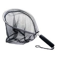 Handle Net Nomad Rubber Fish Nylon Mesh Trout Bag Tackle, Fly Fishing Landing