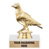 6" Gold Pigeon Trophies - Personalized Bird Trophy Award 10 Pack Prime view 1