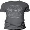 1986 Birthday Shirt for Men - Vintage 1986 Aged to Perfection - Metal Vintage - 40th Birthday Gift - Charcoal-002-4X view 1