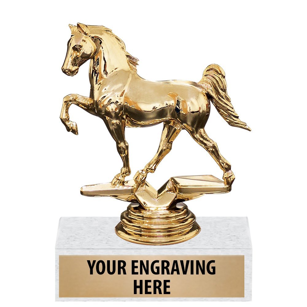 6" Gold Tennessee Horse Trophies - Personalized Horse Trophy Award 5 Pack