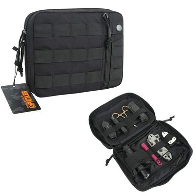 EXCELLENT ELITE SPANKER Molle Admin Pouch Tactical EDC Tool Pouch Military Nylon Holder Modular Utility Organizer Bag(Black)