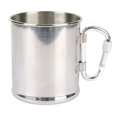 Stainless Steel Mug with Carabiner Handle