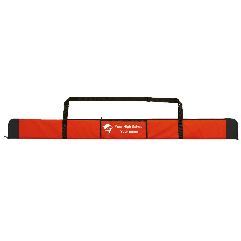 Sportwaves Custom Color Guard Flag Bag - 78 inch for Winter Guard and Marching Band (Red)