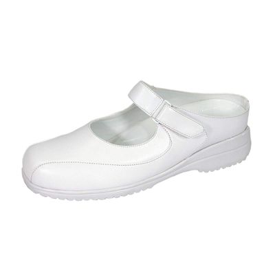 24 Hour Comfort Dolores (1893) Women's Wide Width Classic Cushioned Leather Mary Jane Shoes White 5