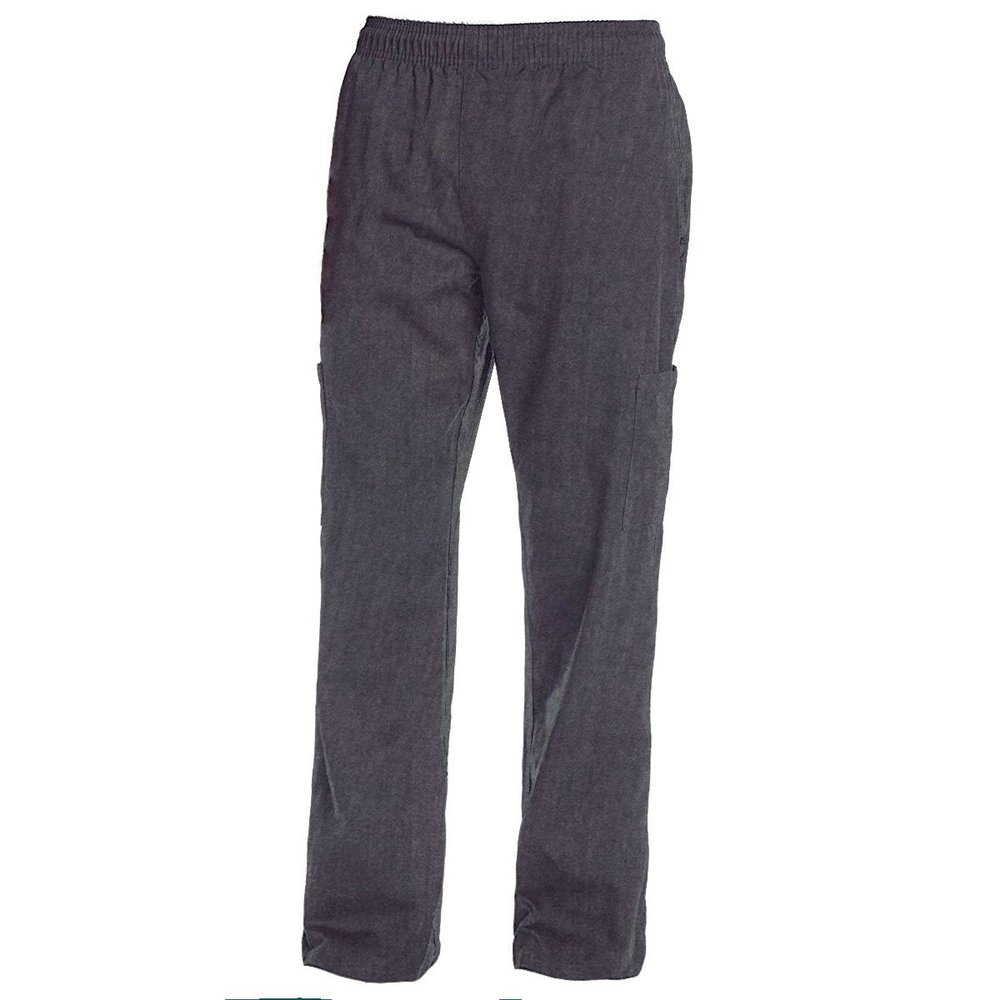 Chef Code Modern Fit Unisex Cargo Chef Pants, Elastic Waist CC220 (Heather Charcoal, S)