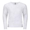 Next Level Mens Triblend Long Sleeve Crew Tee Heather White Large view 1