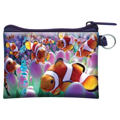 3D LiveLife Coin Purse - Clown Fish from Deluxebase. Lenticular 3D Ocean Purse. Cash, coin and card holder with secure zipper featuring artwork licensed from renowned David Penfound