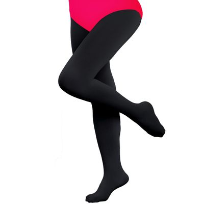 90 Denier Black Women Dance Tights Footed Opaque Dance Leggings