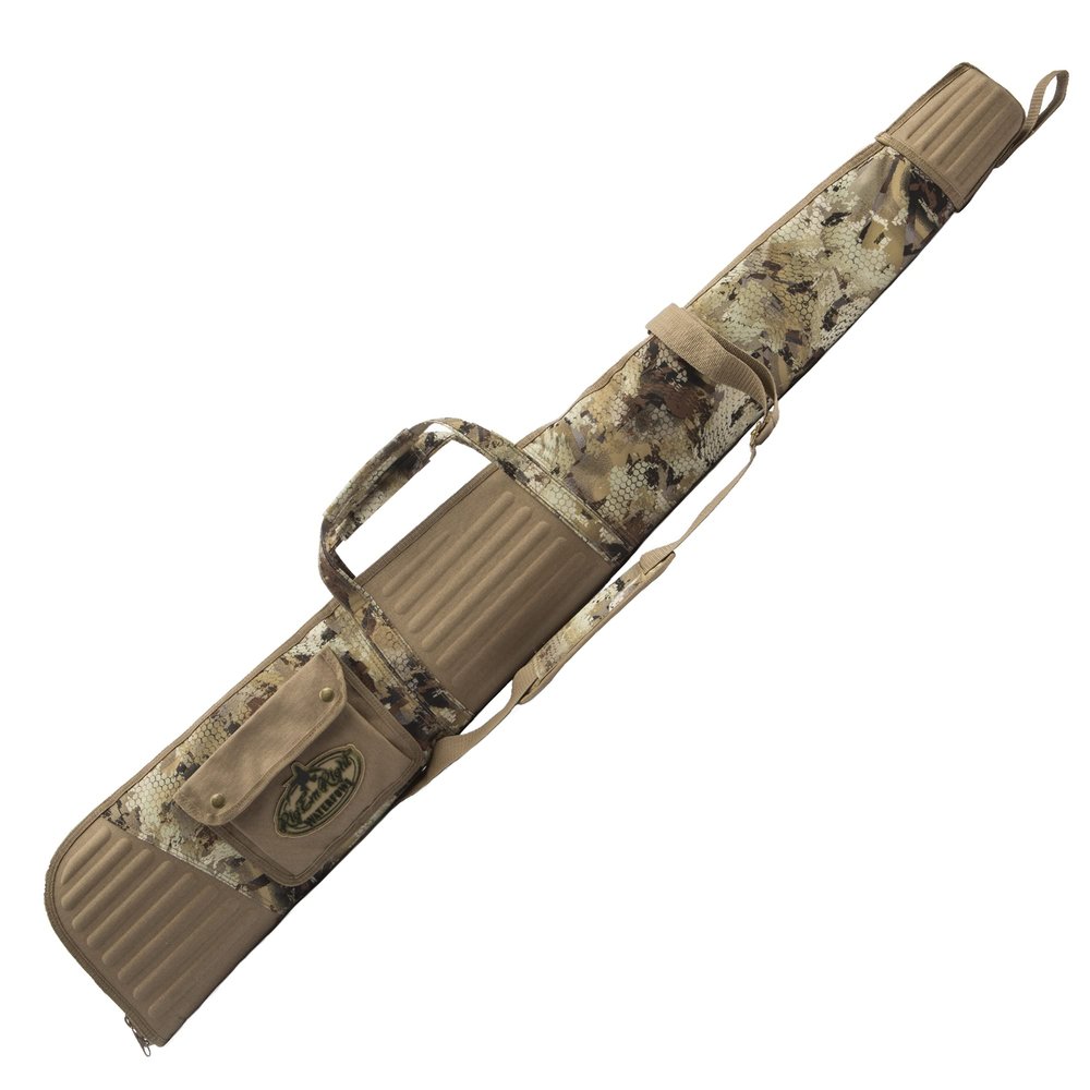 Rig'Em Right Waterfowl 53" Long Nitro Deluxe Floating Bird Hunting Shotgun Gun Case with EVA Stock, Action and Barrel Protection, Rainproof Zipper, Choke Tube Holders, and more (Optifade Marsh Camo)