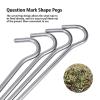 iBasingo 20cm 6pcs/lot Titanium Alloy Pegs Camping Tent Stakes Portable Elbow Grass Nail Tent Hardware 5MM Thicken Ti4004P view 4