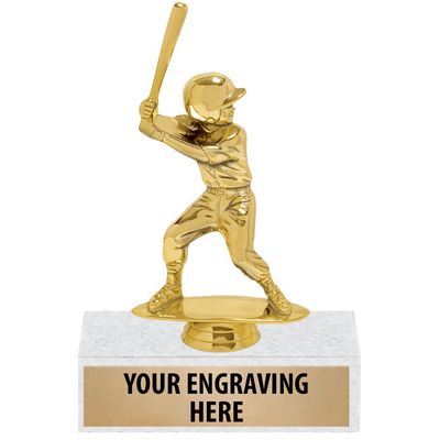 6" Gold T-Ball Trophies - Custom Girls T Ball Trophy Award 50 Pack Prime