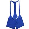 ACSUSS Men's Sheer Silk Lingerie Boxer Shorts Bikini Wrestling Singlet Underwear Blue Medium view 3