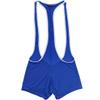 ACSUSS Men's Sheer Silk Lingerie Boxer Shorts Bikini Wrestling Singlet Underwear Blue Medium view 4
