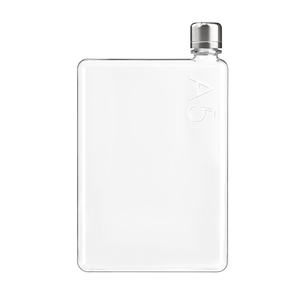 memobottle A5 25oz / 750ml - Flat water bottle designed to fit in your bag - BPA-Free Tritan