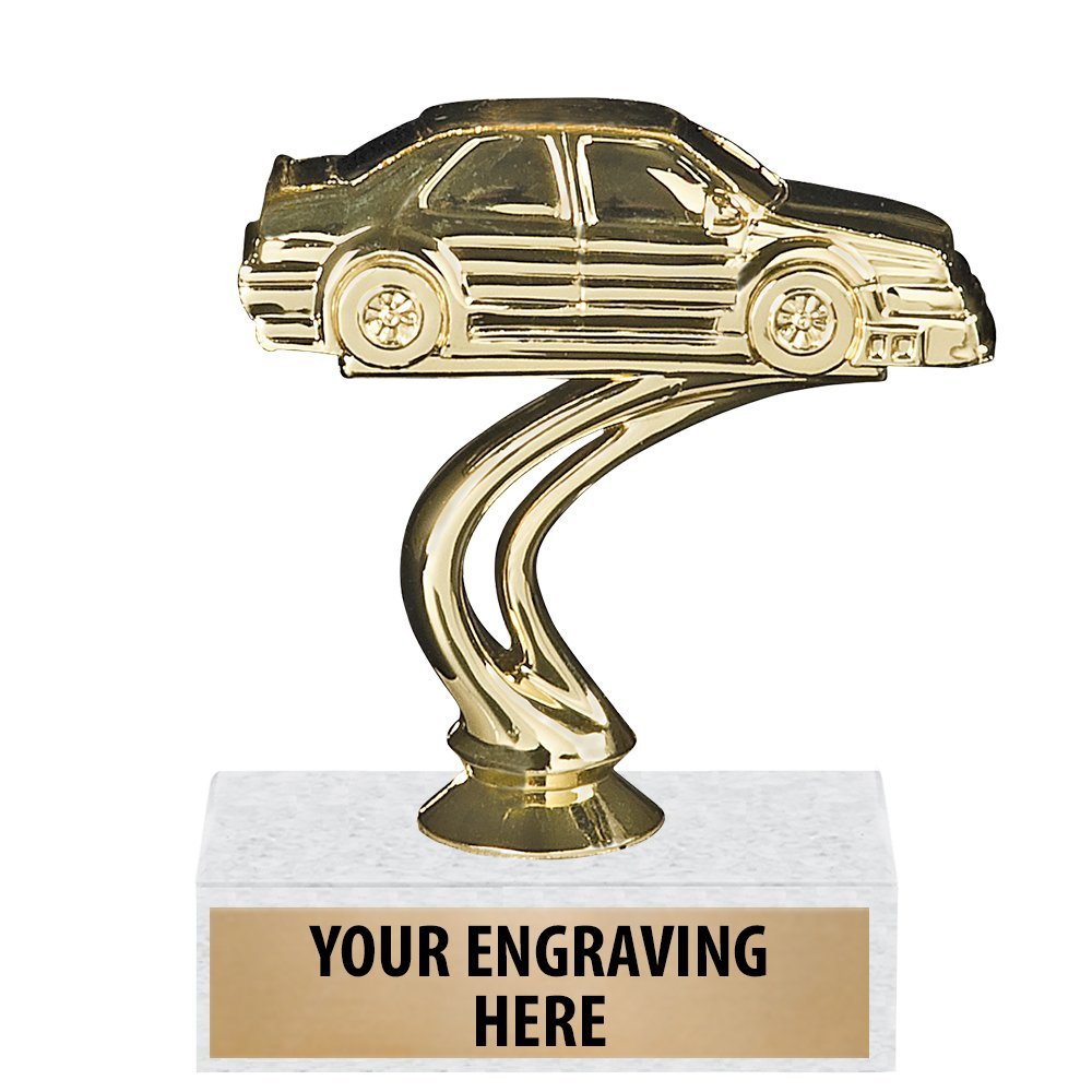 5" Gold Rally Car Racing Trophies - Custom Race Trophy Award 50 Pack