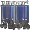 Allied Medal Hangers - Taekwondo - Female Figure (24" Wide with 1 Hang bar) - Multiple Variations Offered! view 1