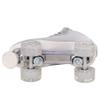 C SEVEN Sparkly Retro Quad Roller Skates (Glitter Silver, Women's 6 / Youth 5 / Men's 5) view 4