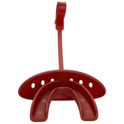 ADAMS USA 3-In-1 Lip Protector Varisty Mouth Guard with Strap, Scarlet