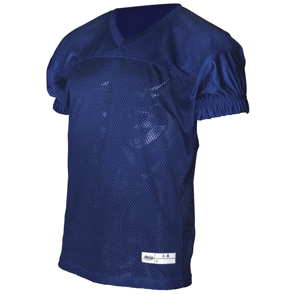 Adams Manufacturing unisex adult V Neck Dazzle Youth Practice Football Jersey, Royal Blue, Large US