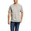 ARIAT Mens Rebar Cotton Strong T-Shirt Heather Grey view 1