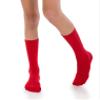 juDanzy 4 Pack of Mid-Calf Ribbed Socks with Anti-Slip Grips for School Uniform, Soccer, Sports, AFO (4-6 Years, Red) view 2