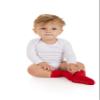 juDanzy 4 Pack of Mid-Calf Ribbed Socks with Anti-Slip Grips for School Uniform, Soccer, Sports, AFO (4-6 Years, Red) view 4