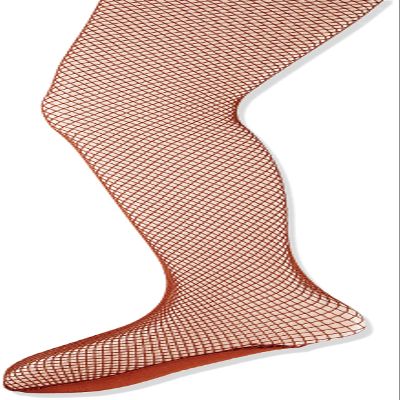 Capezio Girls Professional Fishnet Seamless Tight Hosiery Soft Nylon with 1" Elasticized Waistband for Comfort, Solid Foot Pads, Perfect for Dance and Everyday Use, Large-X-Large, Chestnut
