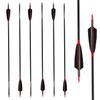 Letszhu Carbon Archery Arrows 500 Spine with Real Feathers for Compound Recurve Bow (12 Pack) (30 Inch Arrows) view 1