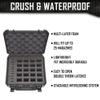 25 Pistol Magazine Hard Case, DORO 0907-6, MyCaseBuilder Custom Foam Insert - Waterproof, Heavy Duty - Tactical Gun/Firearm Ammunition Holder, 10 x 9.6 x 6.5 Inch, Black view 2