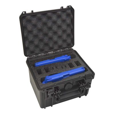 2 Pistol 6 Magazine Gun Case Storage | Doro Waterproof Double Pistol Case with Custom Mycasebuilder Foam Insert | Hard Gun and Magazine Case | Tactical and Firearms Holder