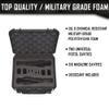 2 Pistol 6 Magazine Gun Case Storage | Doro Waterproof Double Pistol Case with Custom Mycasebuilder Foam Insert | Hard Gun and Magazine Case | Tactical and Firearms Holder view 3