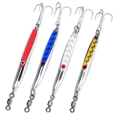Tbest Fishing Lures Sequins Bait Metal Bass Hard Spoon Bait Jig Lure Artificial Hook (Red 56g)