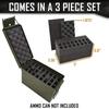 MY CASE BUILDER 24 Pistol Magazine Foam Insert | Ammunition Mag Storage for .50 Caliber Ammo Cans - 3 Piece Set Pre-Cut Military Grade Polyethylene Foam (Ammo Can Not Included) view 3