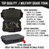 2 Pistol Medium Duty Lightweight 2 Pistol Gun Sport Case | Double Handgun Doro Waterproof Pistol Case with Custom Mycasebuilder Foam Insert | Hard Gun Case view 4
