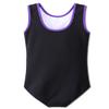 BAOHULU Leotards for Girls Gymnastics Toddler Shiny Diamond Metallic Athletic Bodysuit B179_BlackPurple_14A view 3