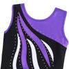 BAOHULU Leotards for Girls Gymnastics Toddler Shiny Diamond Metallic Athletic Bodysuit B179_BlackPurple_14A view 4