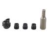 37/45 Degree Aluminum Hooded Peep Sight Compound Bow Housing Aperture Kit with 3 Size Inner Core (Black, 45 Degree) view 4