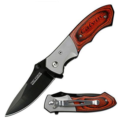 Gifts Infinity Free Engraving - GENTLEMAN'S KNIFE 4" CLOSED Stainless Steel Pocket Knife TF-468