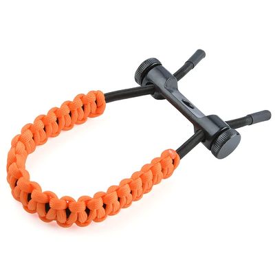 ZSHJGJR Archery Bow Wrist Sling Braided Archery Adjustable Bow Strap Wrist Sling for Compound Bow Hunting Shooting Accessories (Orange)