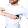 LOVESLF Tights Concealed Carry Crew Neck Shirt Tshirt/CCW Tactical Clothing/Concealed Clothing REF (L, White) view 1