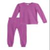 City Threads Made in USA Baby Girls Thermal Underwear Set Perfect for Sensitive Skin SPD Sensory Friendly Base Layer Thermal Wear Cotton Ski Clothing for Kids Comfortable Ultra Soft,Plum, 3-6 mons. view 1