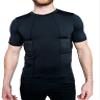 LOVESLF Short Tights Concealed Carry Crew Neck Tshirt/CCW Tactical Clothing/Concealed Clothing REF (XL, Black) view 3