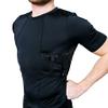 LOVESLF Short Tights Concealed Carry Crew Neck Tshirt/CCW Tactical Clothing/Concealed Clothing REF (XL, Black) view 4