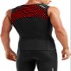 2XU Men's Active Tri Singlet (Black/Flame Scarlet Print, Small) view 3